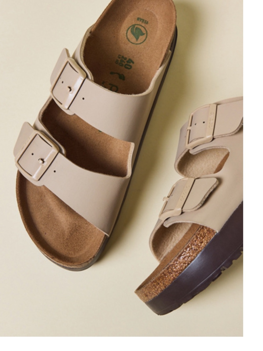 Papillio Women's Double-Buckle Slide Sandals - Beige